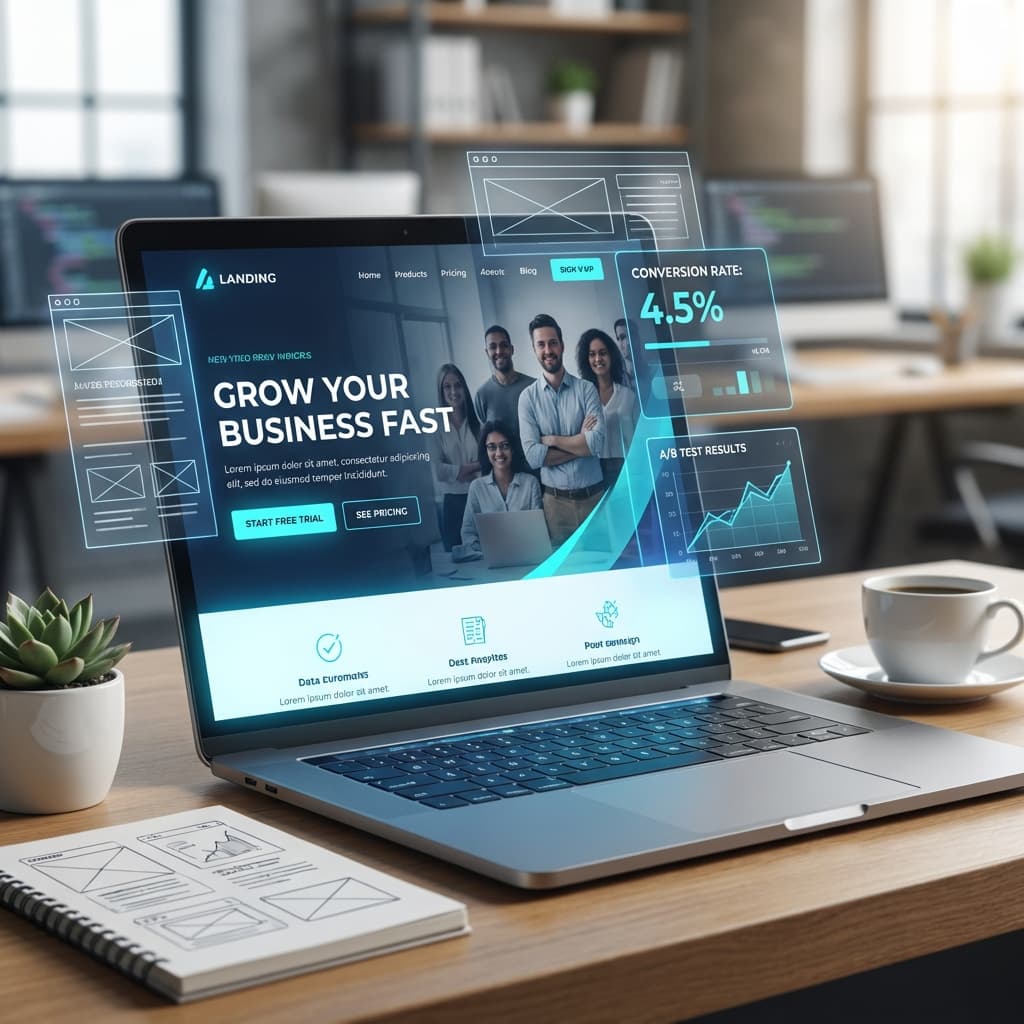 Landing page design tervezés